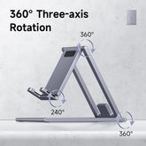 Hagibis Phone Stand Aluminum Cell Phone Adjustable Desk Phone Holder for iPhone 15/16/17 Pro Max SE Tablet Support Mount Stand